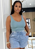 Sexy Women'S Vest Washed Shorts Casual Two-Piece Set Wholesale