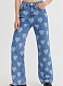 High Waist Retro Love Heart Loose Fashion Straight Jeans Wholesale