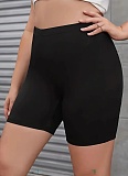 Women'S Casual Solid Color High Elastic Sports Shorts Wholesale