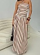 Summer Elastic Back Striped Tube Top Dress Wholesale