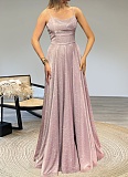 Fashion Women'S Temperament Sexy Suspender Backless Gold-Stamping Dress Wholesale