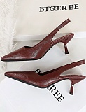Sexy High Heels For Women Leopard Print Stiletto Hollow Pointed Toe Shoes