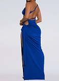 Fashion Women'S Sexy Backless Tube Top Slit Dress Wholesale