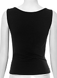 New Solid Color V-Neck Metal Buckle Camisole Wholesale