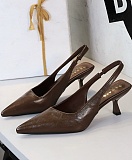 Sexy High Heels For Women Leopard Print Stiletto Hollow Pointed Toe Shoes