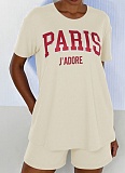 Summer New Short-Sleeved Round Neck T-Shirt Casual Shorts Fashionable Two-Piece Suit For Women