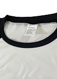 Fashionable Casual Summer Raglan Sleeve Letter Print T-Shirt For Women