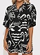 Summer Vacation Seaside Lapel Short-Sleeved Shirt Loose Shorts Two-Piece Suit For Women