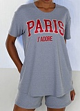 Summer New Short-Sleeved Round Neck T-Shirt Casual Shorts Fashionable Two-Piece Suit For Women