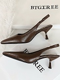 Sexy High Heels For Women Leopard Print Stiletto Hollow Pointed Toe Shoes