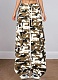 Camouflage Loose Casual Wide-Leg Fashionable Drawstring Jeans For Women