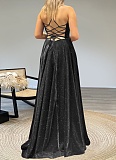 Fashion Women'S Temperament Sexy Suspender Backless Gold-Stamping Dress Wholesale