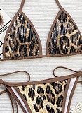 Leopard Sequin Sexy Hot Girl Bikini Swimsuit Set Wholesale