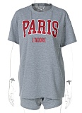 Summer New Short-Sleeved Round Neck T-Shirt Casual Shorts Fashionable Two-Piece Suit For Women