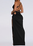 Fashion Women'S Sexy Backless Tube Top Slit Dress Wholesale