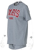 Summer New Short-Sleeved Round Neck T-Shirt Casual Shorts Fashionable Two-Piece Suit For Women