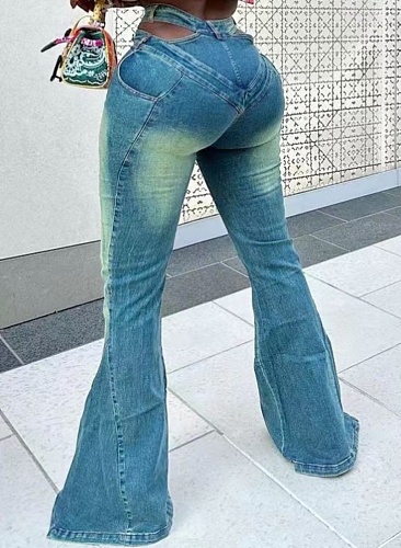 Fashion Sexy Zipper Flared Jeans Wholesale