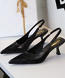 Sexy High Heels For Women Leopard Print Stiletto Hollow Pointed Toe Shoes