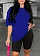 Fashion Round Neck Solid Color Sports Slim Fit Two Piece Suit For Women