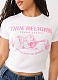 Street Printed Round Neck Cropped T-Shirt Wholesale