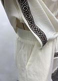 Contrast Color Lapel Short-Sleeved Shirt Casual Shorts Summer Two-Piece Set Wholesale