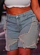 Summer New Style Star Tassel Raw Edge Loose Straight Denim Shorts