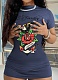 Summer Fashion Printed Round Neck Dress Wholesale