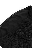 Women'S Black Fashionable Sleeveless Tube Top Slim Sexy Dress