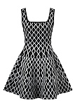 New Style Suspender Water Ripple Waist Slim Fit Knitted Dress