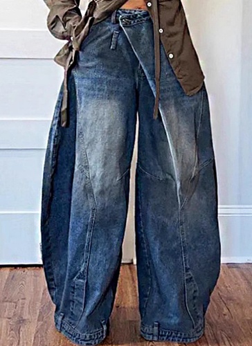 New Vintage Distressed Washed Loose Women'S Jeans Wholesale