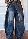 New Vintage Distressed Washed Loose Women'S Jeans Wholesale