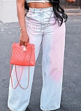 New Gradient Blush Loose Jeans For Women