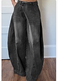 New Vintage Distressed Washed Loose Women'S Jeans Wholesale