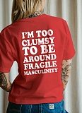 Large Size Round Neck Printed Slim Fit Short Sleeve Women'S T-Shirt