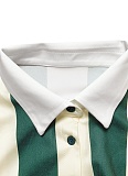 New Fashion Striped Lapel Top High Waist Shorts Two-Piece Suit For Women