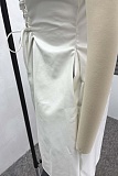 Women'S Solid Color Sexy Stylish Square Neck Tie Jumpsuit
