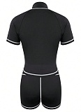 New Fashion Elegant Yoga Slim Fit Top And Shorts Two-Piece Set