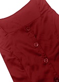 Fashion Sexy Slim Fit Button Vest Shorts Ladies Two Piece Set