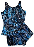 Sexy Tight Printed Vest Shorts Two Piece Suit For Women