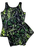 Sexy Tight Printed Vest Shorts Two Piece Suit For Women