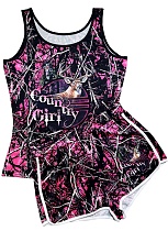 Sexy Tight Printed Vest Shorts Two Piece Suit For Women