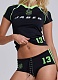 Sports Fashion Slim Fit Letter Print Short-Sleeved Top And Shorts Two-Piece Set