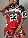 V-Neck Letter Print Casual Fashion Rugby Basketball Women'S Two-Piece Suit
