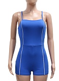 Fashion Sexy Solid Color Tight Suspender Jumpsuit