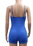 Fashion Sexy Solid Color Tight Suspender Jumpsuit
