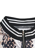 Summer Snake Print Ribbed Cardigan + Shorts Casual Two-Piece Set