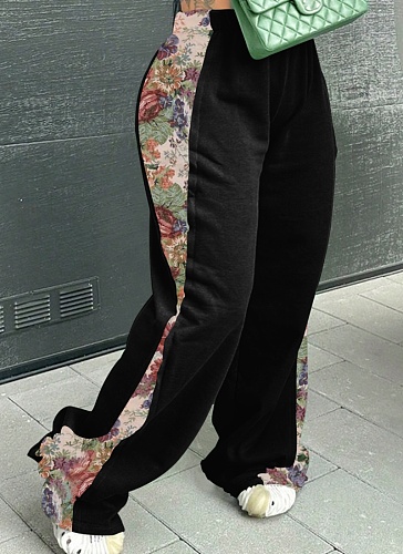 New Casual Women'S Patchwork Loose Trousers