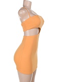 Summer New Suspender Hollow Sexy Hip Dress