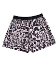 Fashion Slim Fit Leopard Print Straight Pants Shorts For Women