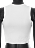 Spring and Summer Letter Lips Printed Short Vest